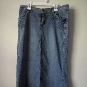 Blue jean skirt
